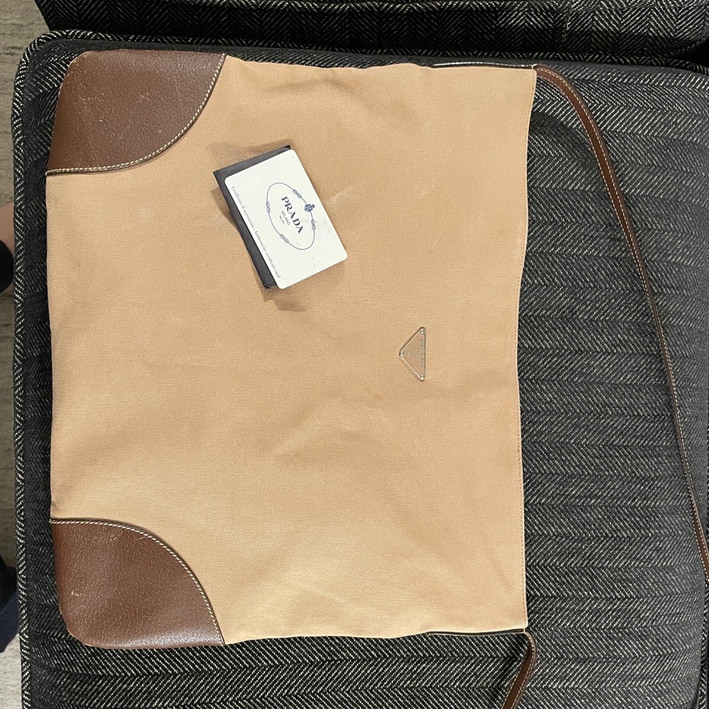 Vintage ‘02 Prada Canvas Shoulder Bag
